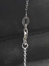 0.65 Ct Diamond & 14k White Gold Solitaire Necklace 2.4 Gram 18 Inch Fw0426cxzdu