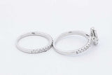 1.29cttw Diamond Wedding Set In 14k White Gold 5.5 Grams Size 7.5 Eb0626iwxdu