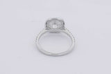 1.8ctw Center Round Diamond Ring In 18k White Gold 2.9 Grams Size 6 Eb0725wxxzsa