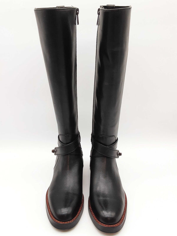 Coach Turnlock Black Leather Riding Boots Size Us 6 Womens Do0325orde