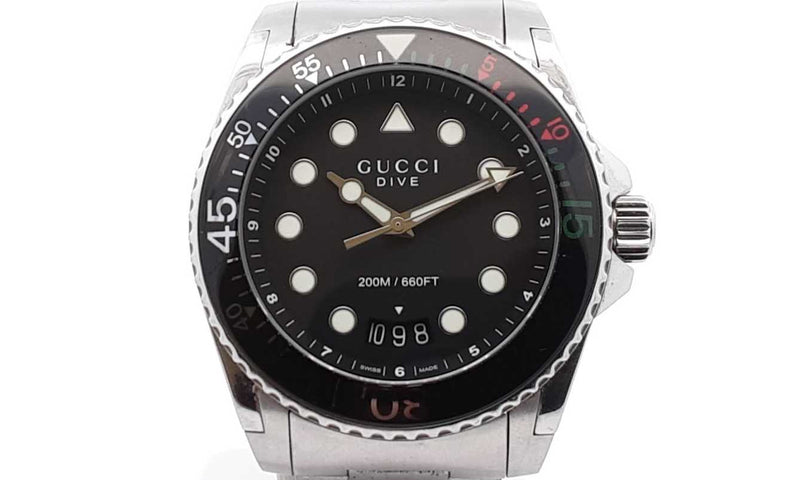 Gucci 45mm Dive Stainless Steel Bracelet Watch Eb0124orxsa