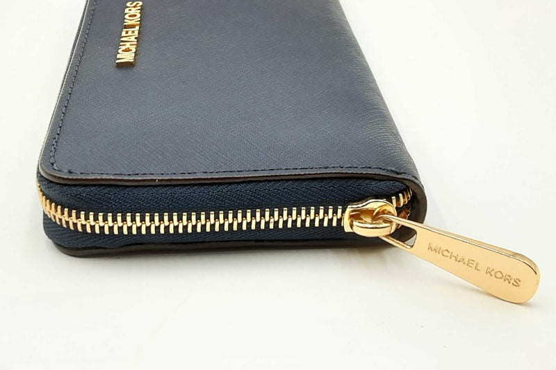 Michael Kors Jet Set Travel Continental Navy Wallet Eb0824oxdu