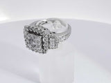 1.66 Cttw Diamond 14k White Gold Ring 9.3 Grams Size 8 Aa1025srzsa