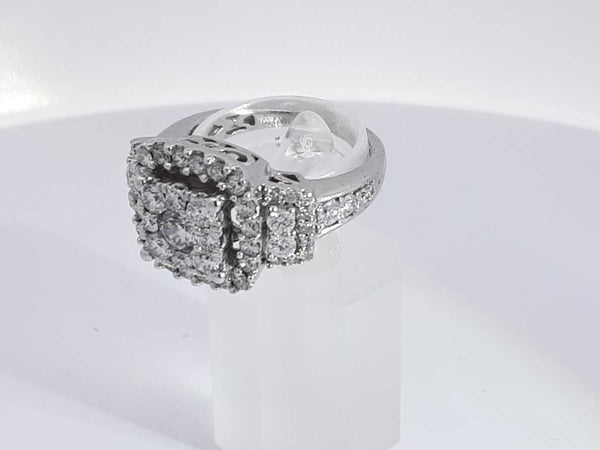 1.66 Cttw Diamond 14k White Gold Ring 9.3 Grams Size 8 Aa1025srzsa