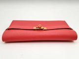 Hermes Kelly To Go Red Chevre Mysore Gold Hardware Clutch Do1124lxzxde