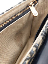 Christian Dior Oblique Jacquard Saddle Pouch With Chain Eb0226rxzsa