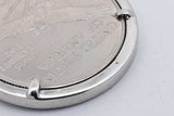 1998 Liberty Platinum Coin Pendant Set In 14k Gold Diamond Bezel Eb0126opxzsa