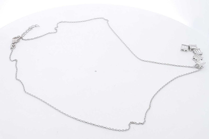 0.96ctw Lab Grown Diamond Pendant Necklace Sterling Silver 3.7g 19 In Eb0325epsa