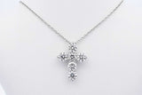 1.74ctw Lab Grown Diamond Cross Sterling Silver Pendant & Chain 3.4g Eb1124lesdu