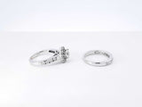 1.21 Cttw Diamond & 14k White Gold Halo Ring 5.2 Grams Size 3 Fw1025szxdu