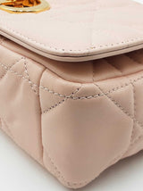 Christian Dior Small Soft Caro Bag In Pink Macrocannage Lambskin Fw0326srzdu
