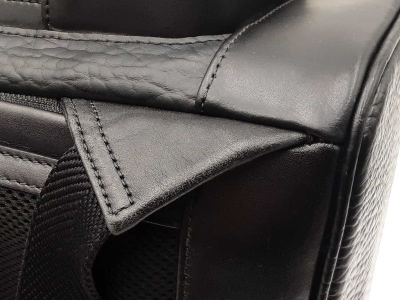 Mcm Brandenburg Visetos Logo Embossed Black Leather Backpack Fw0525wrxdu