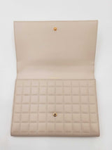 Yves Saint Laurent Cassandre Pouch In Ecru Matelassé Carré Lambskin Fw0926wzxdu