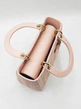 Christian Dior Medium Lady Dior Bag In Cannage-quilted Lambskin Fw0926lixzdu