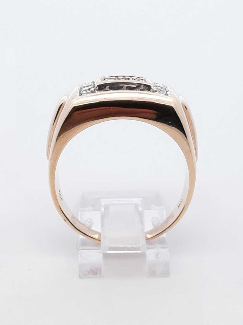 0.68 Cttw Diamond & 14k Yellow Gold Cluster Ring 12.7 Gram Size 11.5 Fw0725czxdu
