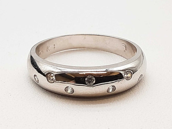 Diamonds 14k White Gold 2.2g Ring Size 6 Do0425llxde