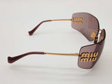 Miu Miu Smu54y Gold Tone Frameless Light Purple Brown Lens Sunglasses Do826olxde