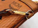 Mcm Liz Shopper Tote Pouch In Cognac Visetos Coated Canvas Fw0426lrzdu