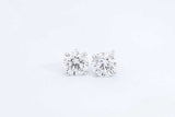 3.18ctw Lab Grown Round Diamond Stud Earrings In 14k White Gold 2g Eb1224rxzdu