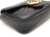 Gucci Matelasse Chevron Quilted Leather Marmont Mini Shoulder Bag Eb0624wrxsa