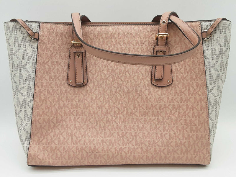 Michael Kors Voyager Ballet Pink Tan Signature Tote Bag Do0525pxde