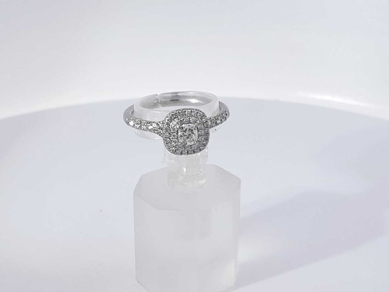 0.61 Cttw Diamond 14k Tiffany & Co White Gold 4.5 G Ring Size 6 Aa0725lrzxsa