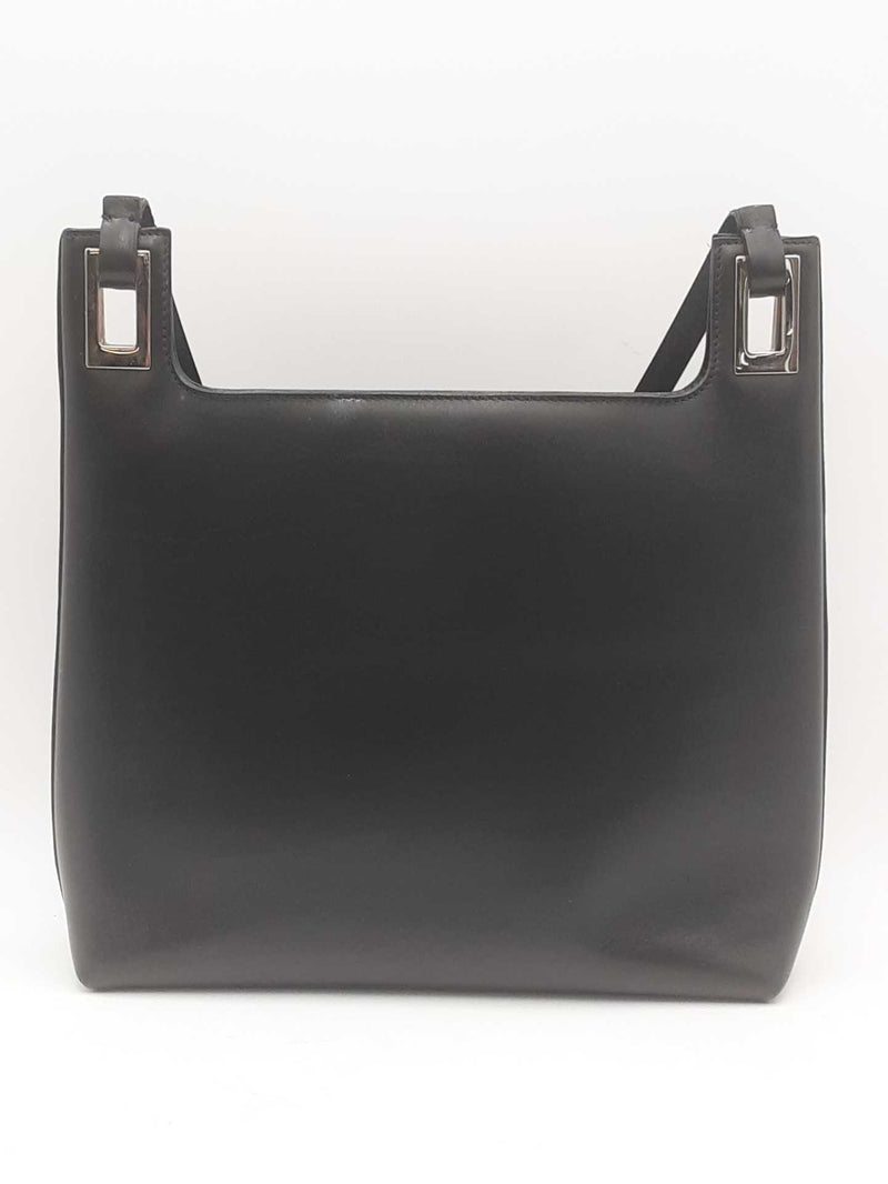 Gucci Vintage Black Leather Shoulder Bag Sd0625rzsa