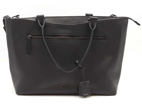 Tumi Voyageur Leather Zip Tote Black Aa0525ezsa