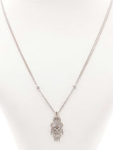 0.60 Cttw Diamond & 18k White Gold Chandelier Pendant Necklace 6.1 Grams 15.5 Inch Fw0726rxzdu
