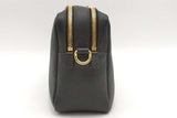 Prada Vitello Daino Black Leather Double Zip Camera Crossbody Bag Eb1026sxzsa