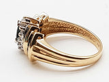 Sapphires 10k Yellow Gold 3.3g Ring Size 7 Do0626orrde