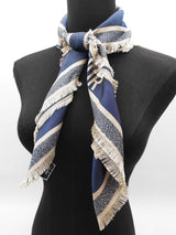 Christian Dior Oblique Dortwin Navy Blue Silk Scarf Do0126orxde