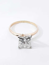 2.75 Ctw Lab-grown Diamond & 14k Gold Solitaire Ring 2.6 Gram Size 8 Fw0226rzxdu