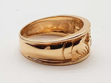 0.05 Carat Diamond 14k Yellow Gold 4.9g Claddagh Ring Size 6.75 Do0326wlrde