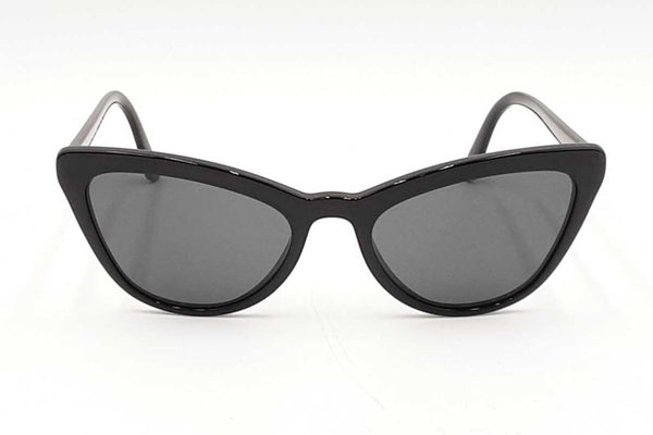 Prada Ultravox Oversized Cat Eye Black Acetate Sunglasses Fw0525ixdu