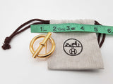 Hermes 32mm Glenan Circular Goldtone Belt Buckle Do0126wrxde