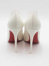 Christian Louboutin White Patent Leather Hot Chick Heels Size 37 Eb0726orxsa