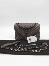 Yves Saint Laurent Quilted Chevron Sheepskin College Top Handle Bag Eb0526eixsa