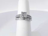 1.24 Cttw Diamond 14k White Gold Engagement Set 6.8 Grams Size 5.5 Aa0825pspsa
