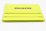 Balenciaga Neon Yellow Card Holder Wallet Eb1025rxdu