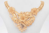 22k Yellow Gold Floral Choker Necklace 32.1 Grams 15 Inch Eb0426wixzsa