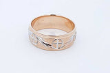 14k Yellow Gold Cross Engraved Wedding Band 7.7 Grams Size 10.5 Eb0626rxzde