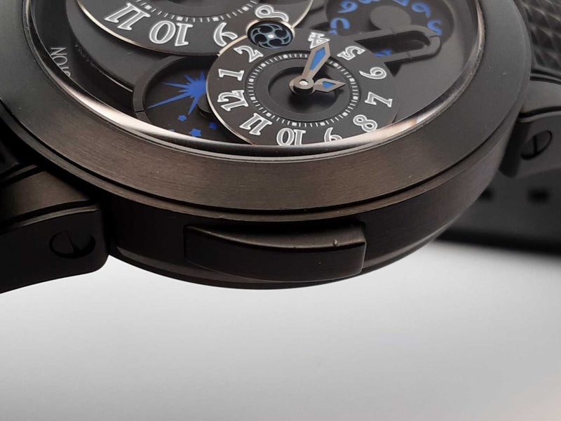 Harry Winston Ocean Diver Dual Time Black Zalium Edition 44mm Watch Fw1025crxzdu