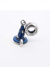 Pandora Sorceror Mickey Hat Charm In Sterling Silver & Enamel 3.6 Gram Fw0625wdu