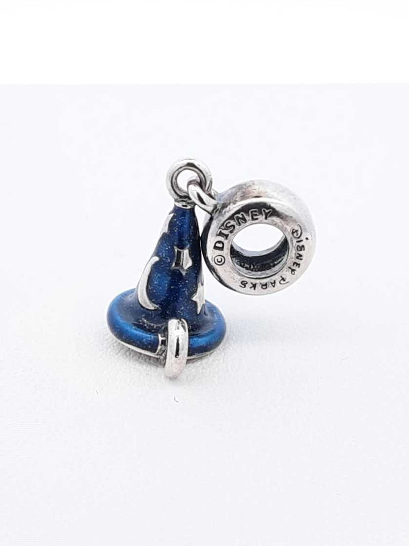 Pandora Sorceror Mickey Hat Charm In Sterling Silver & Enamel 3.6 Gram Fw0625wdu