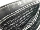 Prada Studded Black White Vitello Leather Flap Chain Crossbody Bag Do0426rrxde