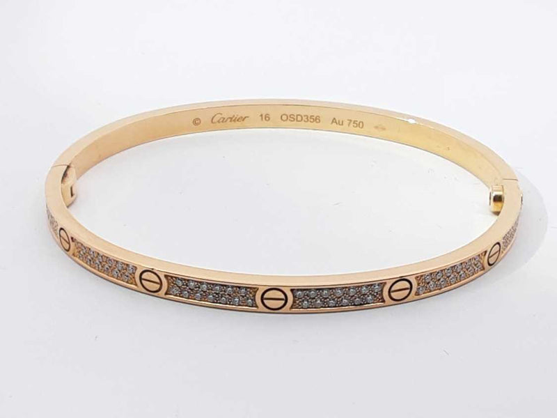 Cartier Love Bracelet 18k Yellow Gold Diamond Paving Sd0625izxzsa