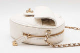 Chanel Cc In Love Heart Quilted White Leather Crossbody Bag Eb0926orxzde