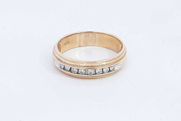 Approx. 0.16ctw Diamond Ring In 14k Yellow Gold 4.1 Grams Size 10 Eb0824lxzsa