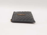 Yves Saint Laurent Chevron-quilted Pebbled Leather Bill Holder Fw0725wzxdu